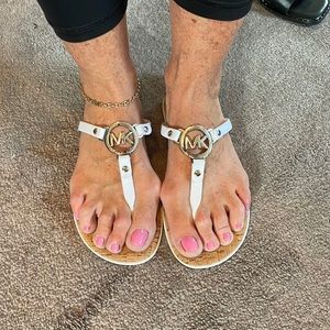 Never Worn White Michael Kors Sandals